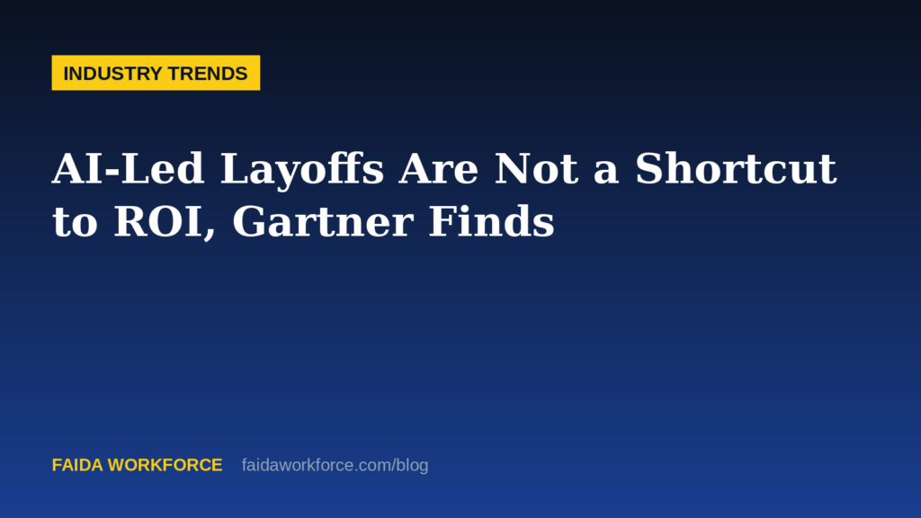 AI-Led Layoffs Are Not a Shortcut to ROI, Gartner Finds - illustration