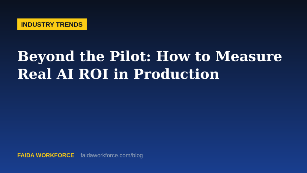Beyond the Pilot: How to Measure Real AI ROI in Production — illustration
