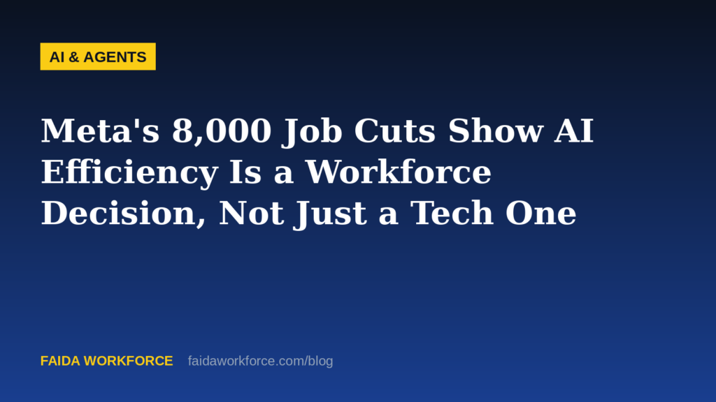 Meta's 8,000 Job Cuts Show AI Efficiency Is a Workforce Decision, Not Just a Tech One - illustration