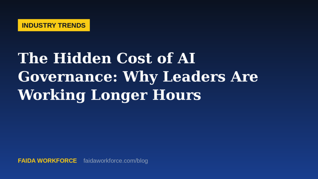 The Hidden Cost of AI Governance: Why Leaders Are Working Longer Hours — illustration