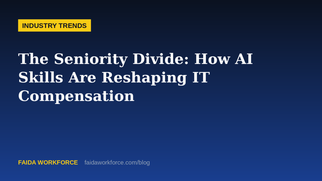 The Seniority Divide: How AI Skills Are Reshaping IT Compensation — illustration