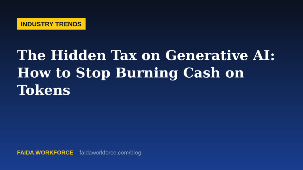 The Hidden Tax on Generative AI: How to Stop Burning Cash on Tokens — illustration