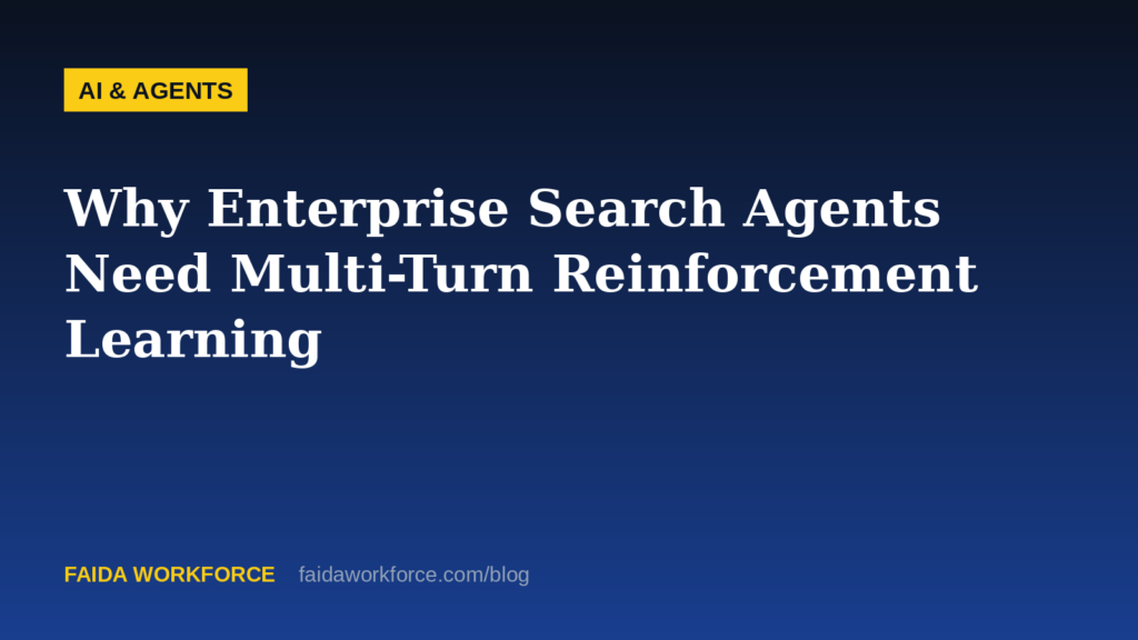 Why Enterprise Search Agents Need Multi-Turn Reinforcement Learning — illustration