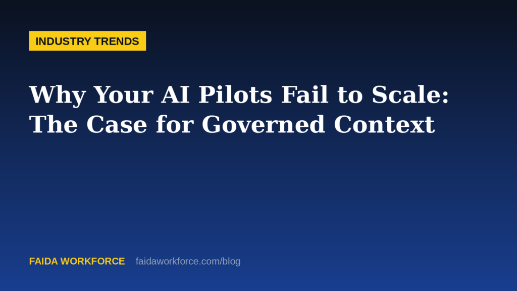 Why Your AI Pilots Fail to Scale: The Case for Governed Context — illustration